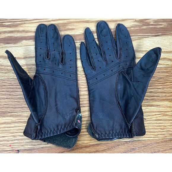 Vintage Leather Brown Leather Women's 80's Driving Size Small - Picture 2 of 6